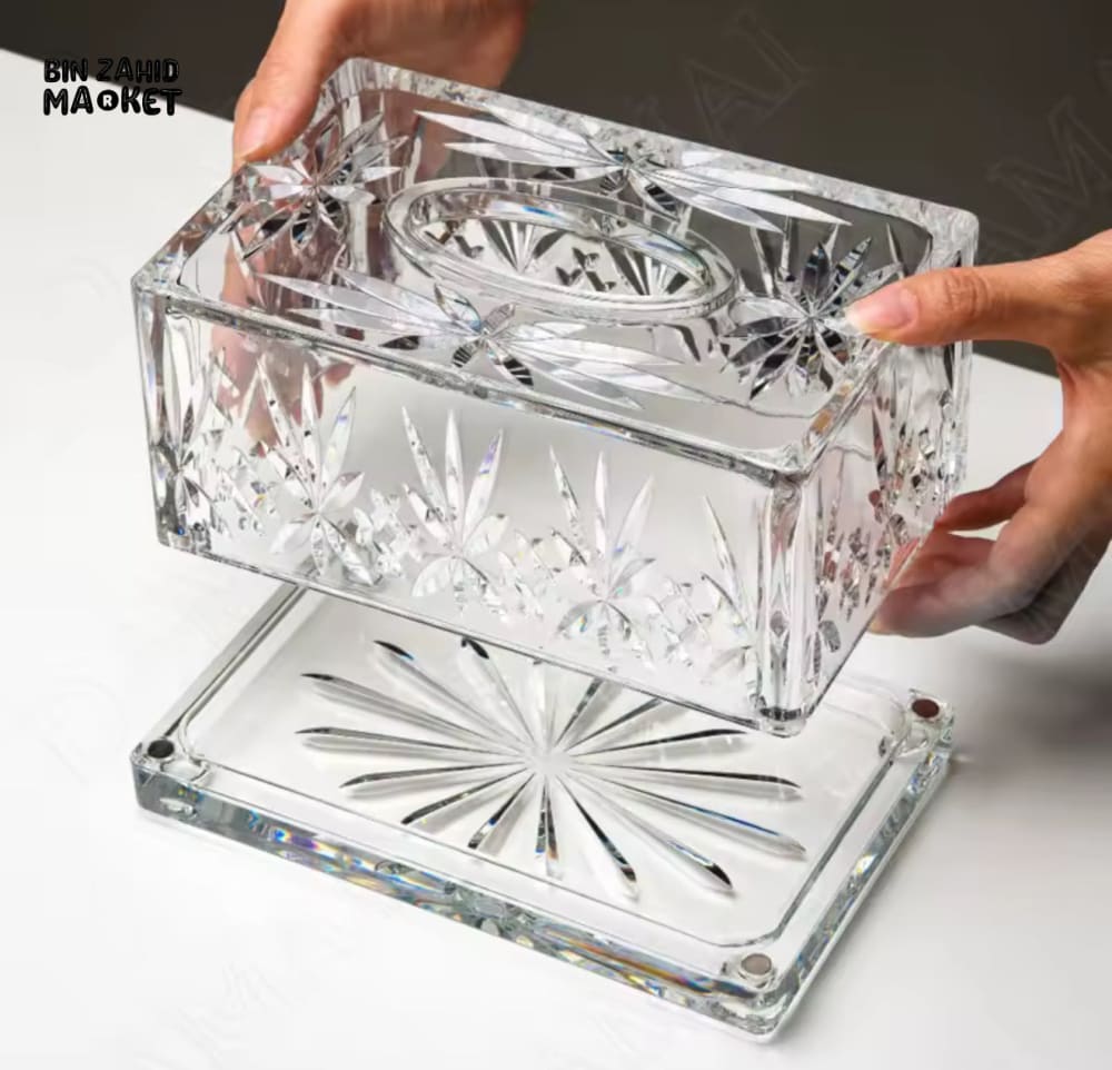 TRANSPARENT PREMIUM ACRYLIC TISSUE HOLDER
