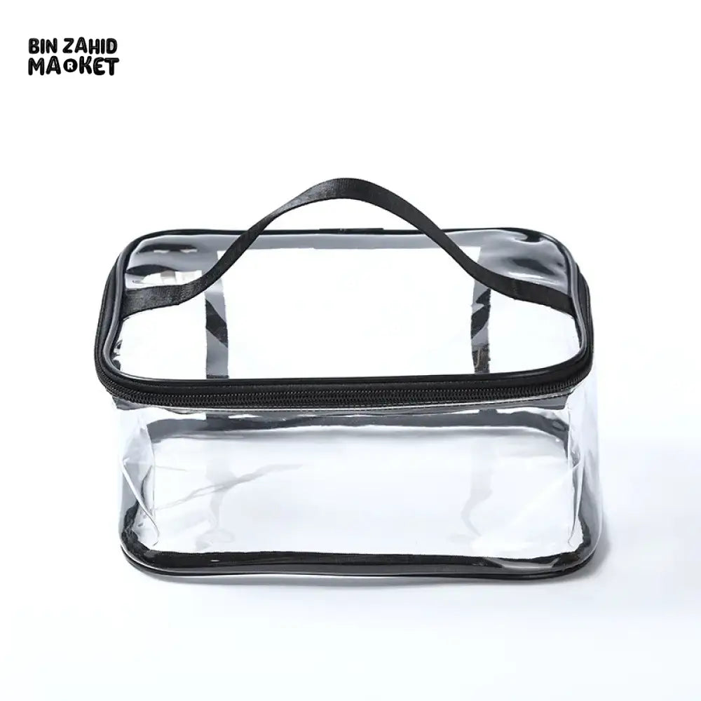 TRANSPARENT PVC WATERPROOF MAKEUP BAG – LARGE CAPACITY TRAVEL TOILETRY & MULTIFUNCTION STORAGE BAG