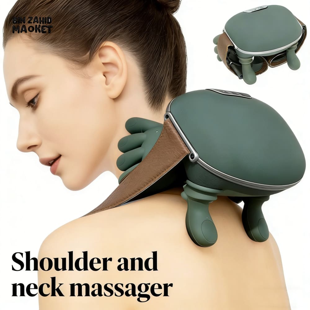 TRAPEZIUS NECK & SHOULDER MASSAGER WITH HEAT – MULTIFUNCTIONAL HOME KNEADING DEVICE