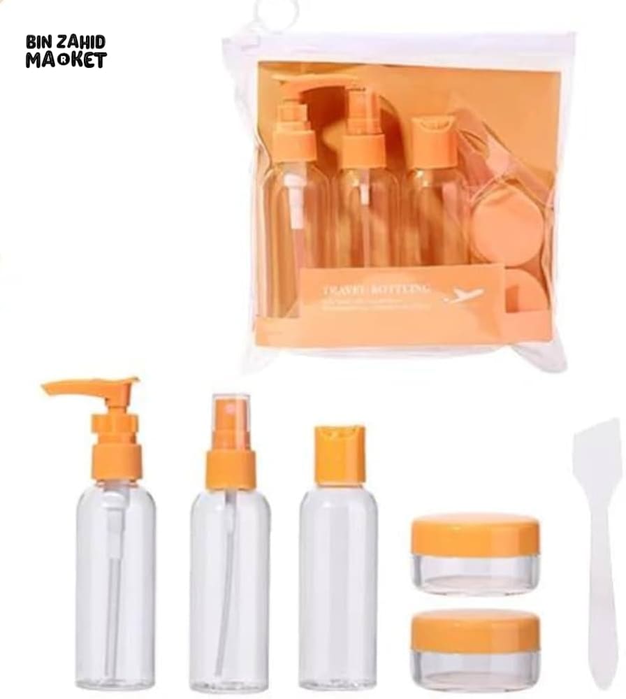 TRAVEL BOTTLES SET OF 6 | MINI COSMETIC CONTAINERS FOR WOMEN | MULTICOLOR