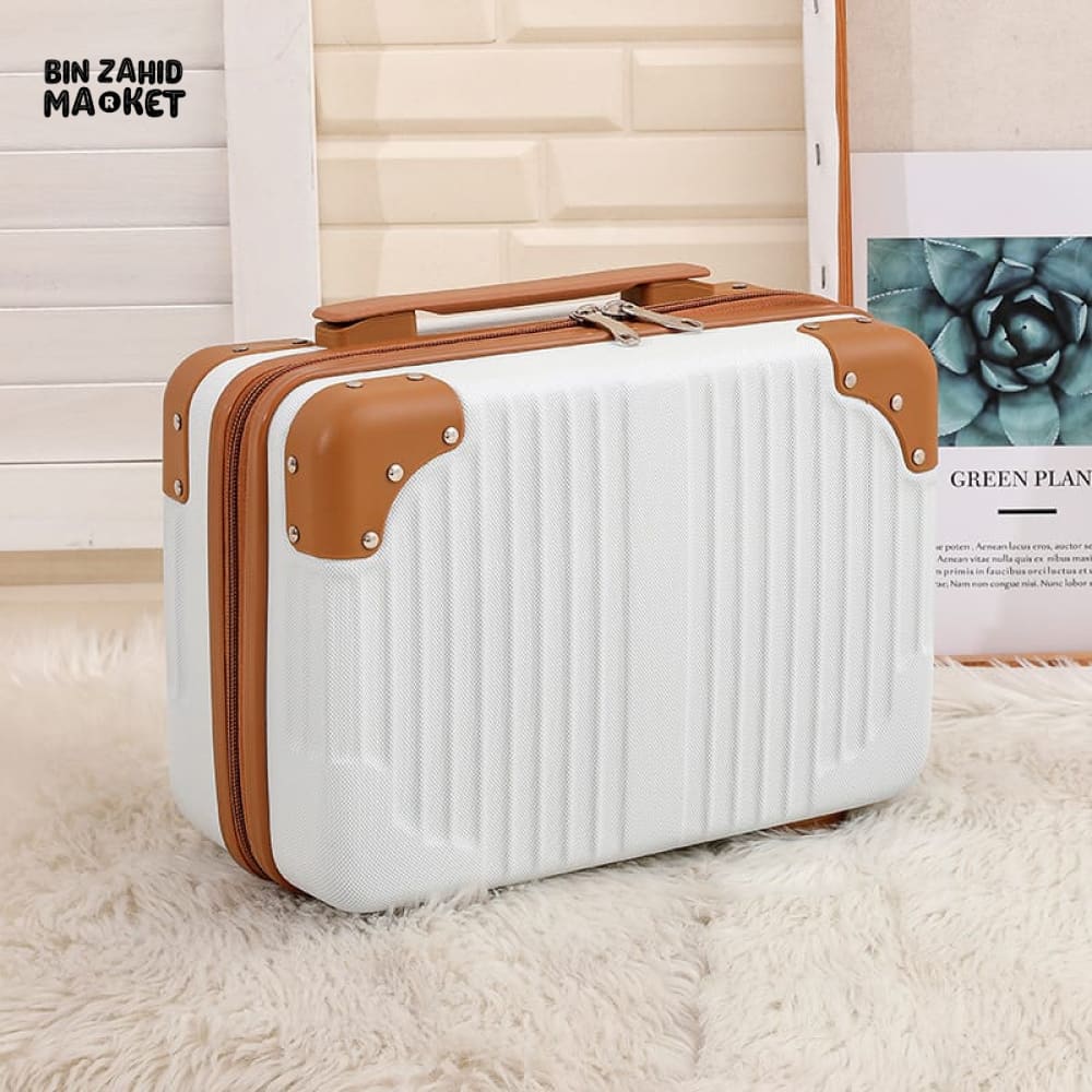 TRAVEL COSMETIC SUITCASE White