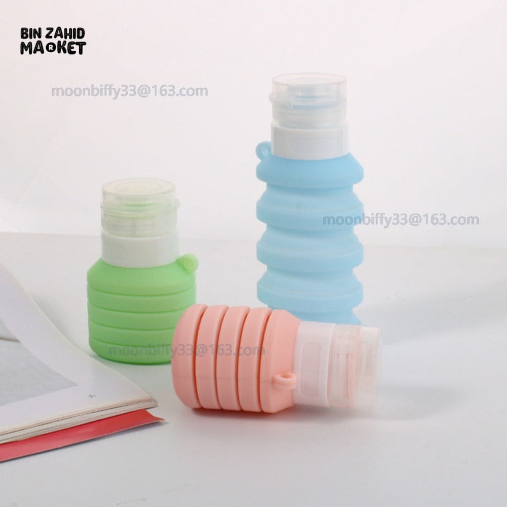 TRAVEL SIZE SILICONE LOTION BOTTLE 1 PIECE – FOLDABLE LEAKPROOF & REUSABLE