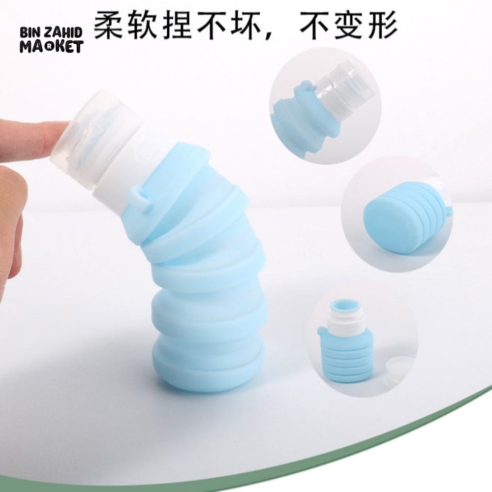 TRAVEL SIZE SILICONE LOTION BOTTLE 1 PIECE – FOLDABLE LEAKPROOF & REUSABLE