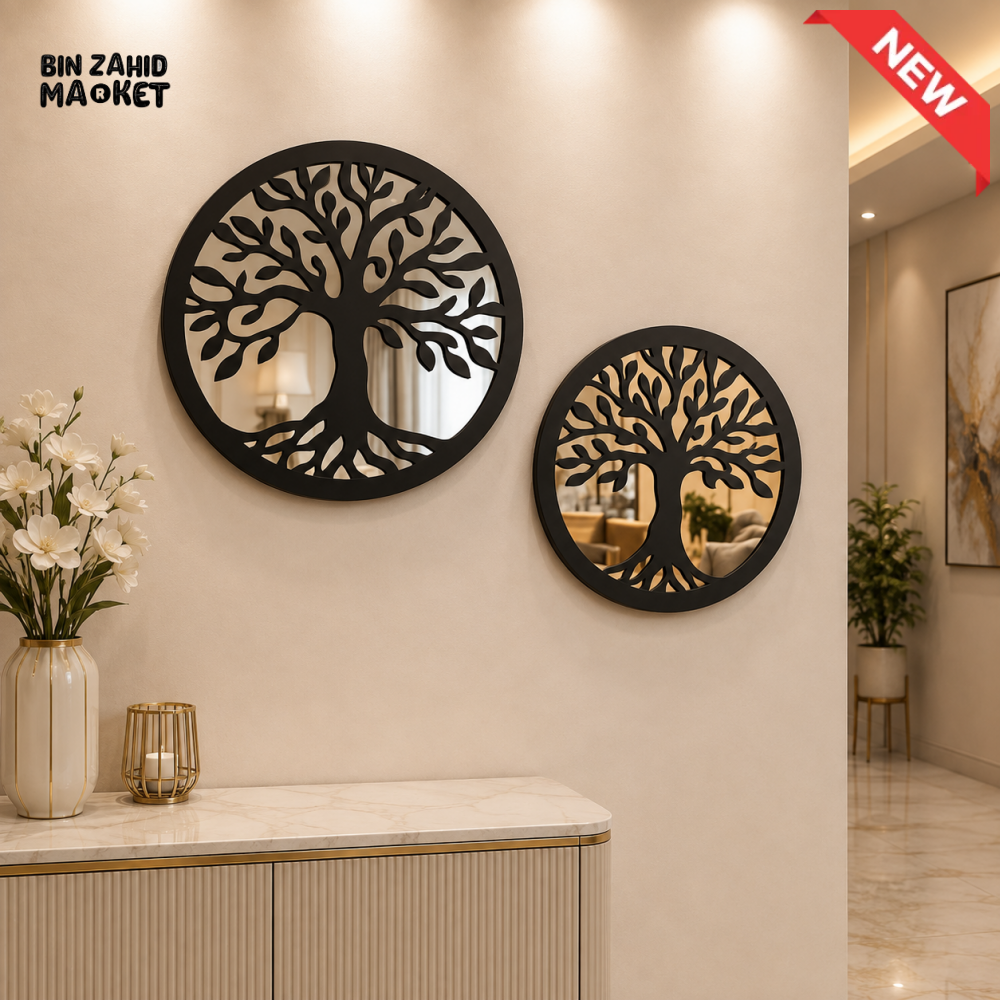 TREE OF LIFE ROUND DECORATIVE WALL MIRROR