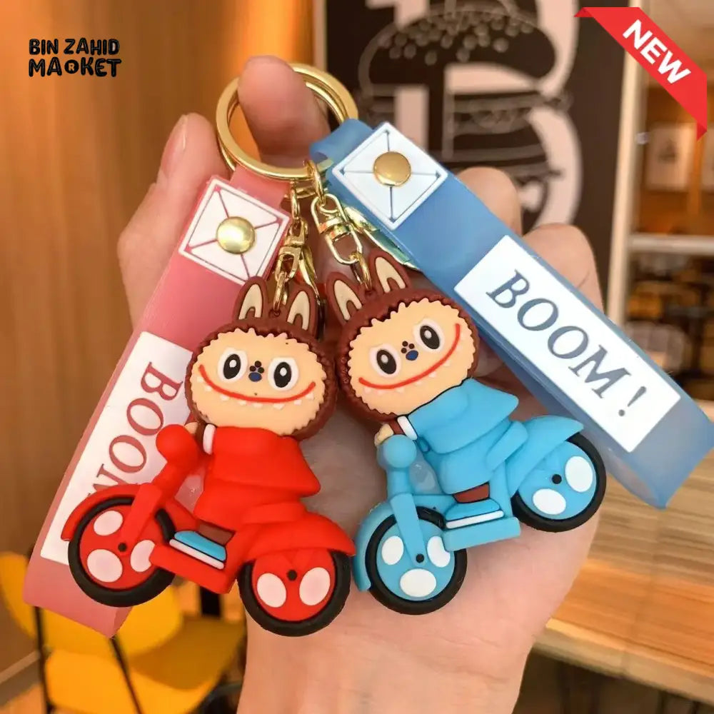 TRENDY CARTOON LABUBU KEYCHAIN – CUTE PENDANT COUPLE BAG DECORATION CYCLING ACCESSORY & SMALL GIFT KEYRING