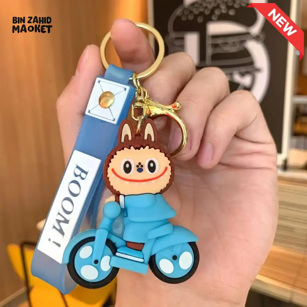 TRENDY CARTOON LABUBU KEYCHAIN – CUTE PENDANT COUPLE BAG DECORATION CYCLING ACCESSORY & SMALL GIFT KEYRING