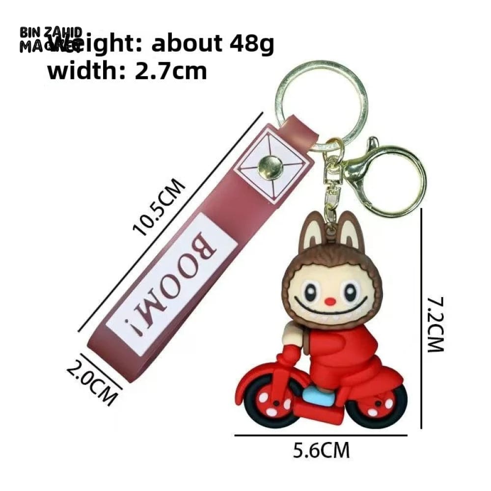 TRENDY CARTOON LABUBU KEYCHAIN – CUTE PENDANT COUPLE BAG DECORATION CYCLING ACCESSORY & SMALL GIFT KEYRING