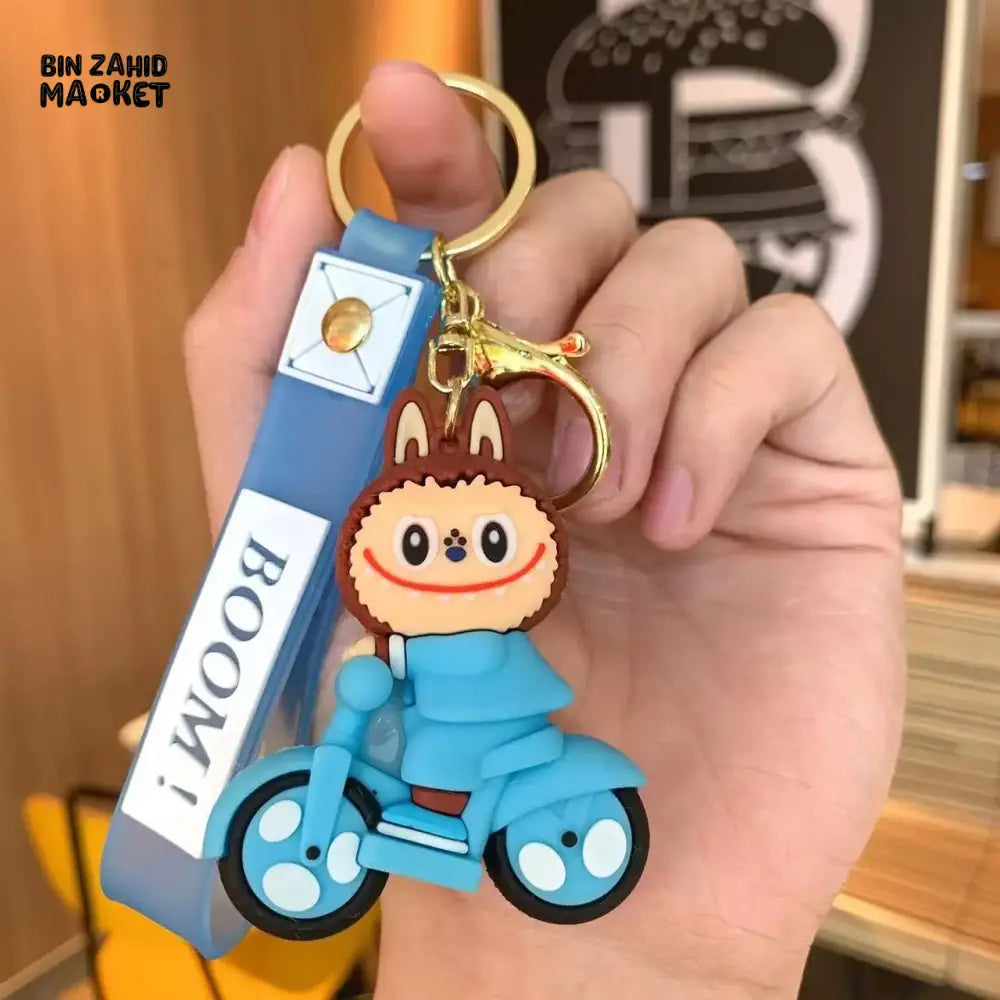 TRENDY CARTOON LABUBU KEYCHAIN – CUTE PENDANT COUPLE BAG DECORATION CYCLING ACCESSORY & SMALL GIFT KEYRING
