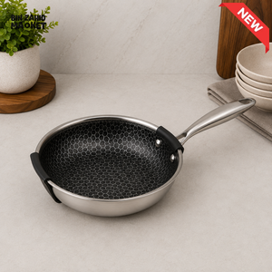 TRI-PLY STAINLESS STEEL HONEYCOMB FRYING PAN - 24CM
