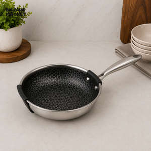 TRI-PLY STAINLESS STEEL HONEYCOMB FRYING PAN - 24CM
