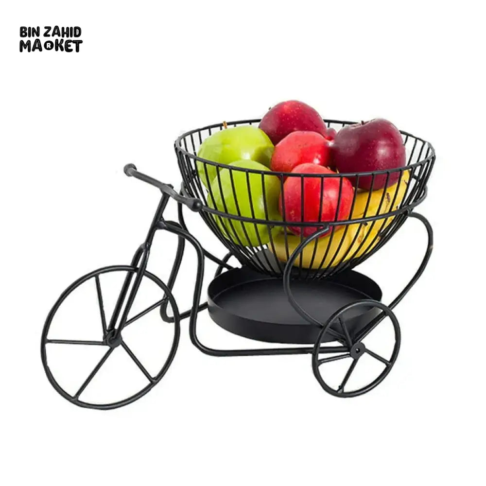 TRICYCLE DESIGN FRUIT BASKET Black