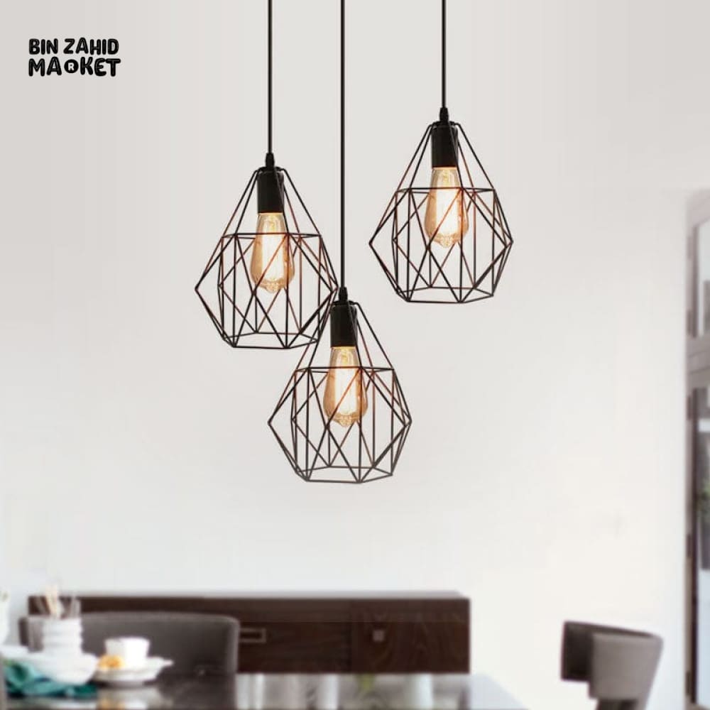 TRIPLE CAGE PENDANT LAMP