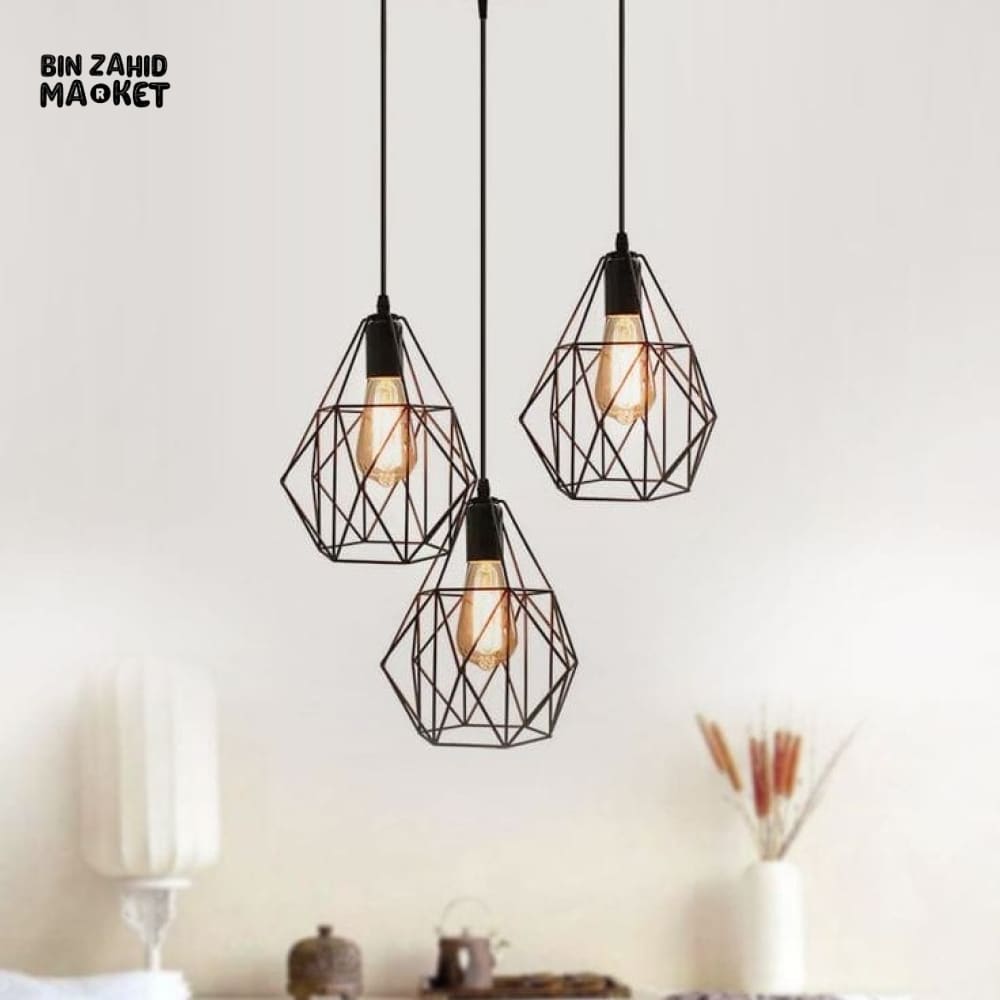 TRIPLE CAGE PENDANT LAMP