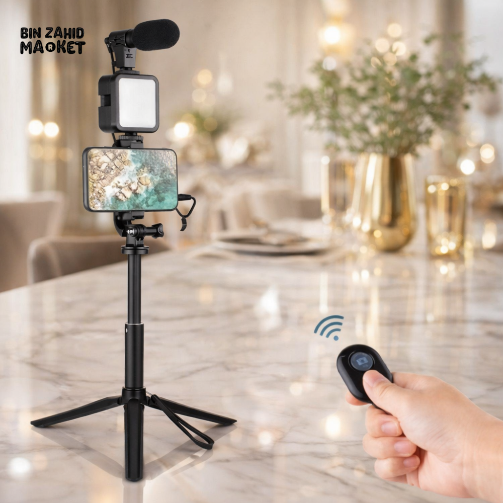 TRIPOD SELFIE STICK VLOGGING KIT