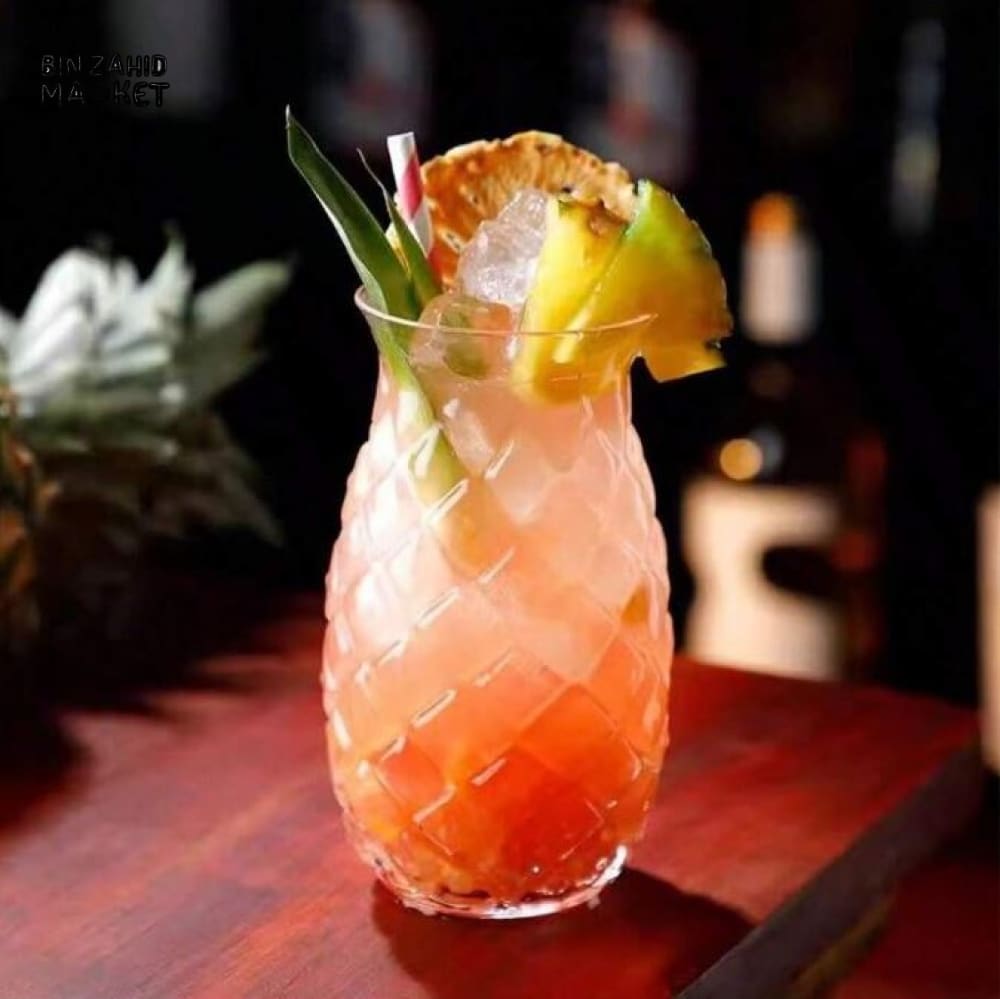 TROPICAL PINEAPPLE-STYLE ICE TEA JAR – 1 PIECE GLASS