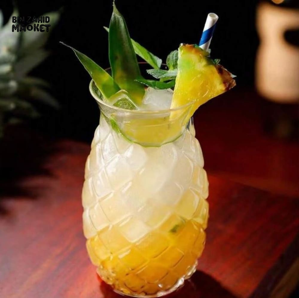 TROPICAL PINEAPPLE-STYLE ICE TEA JAR – 1 PIECE GLASS