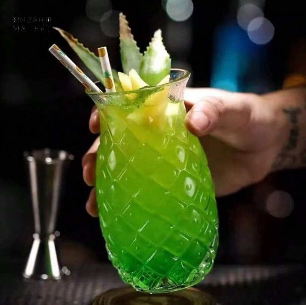 TROPICAL PINEAPPLE-STYLE ICE TEA JAR – 1 PIECE GLASS