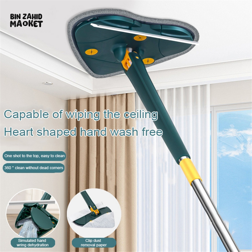 TWIST MOP WITH HEART SHAPE VIPER HEAD – EASY FLOOR CLEANING