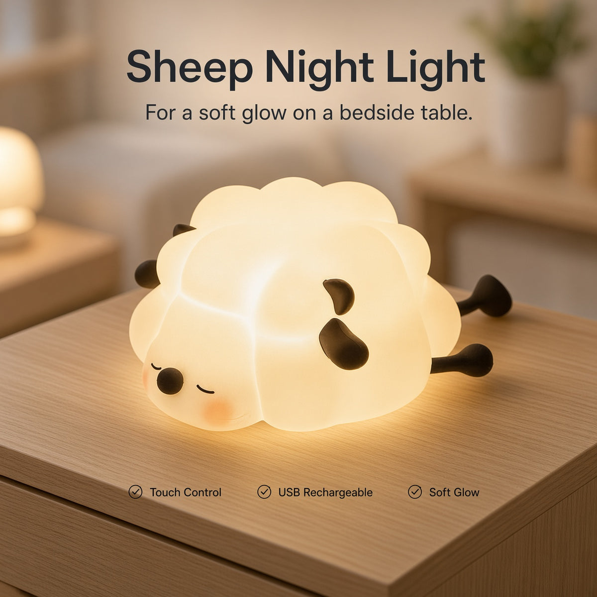 Lightora USB Rechargeable Night Light - Sheep