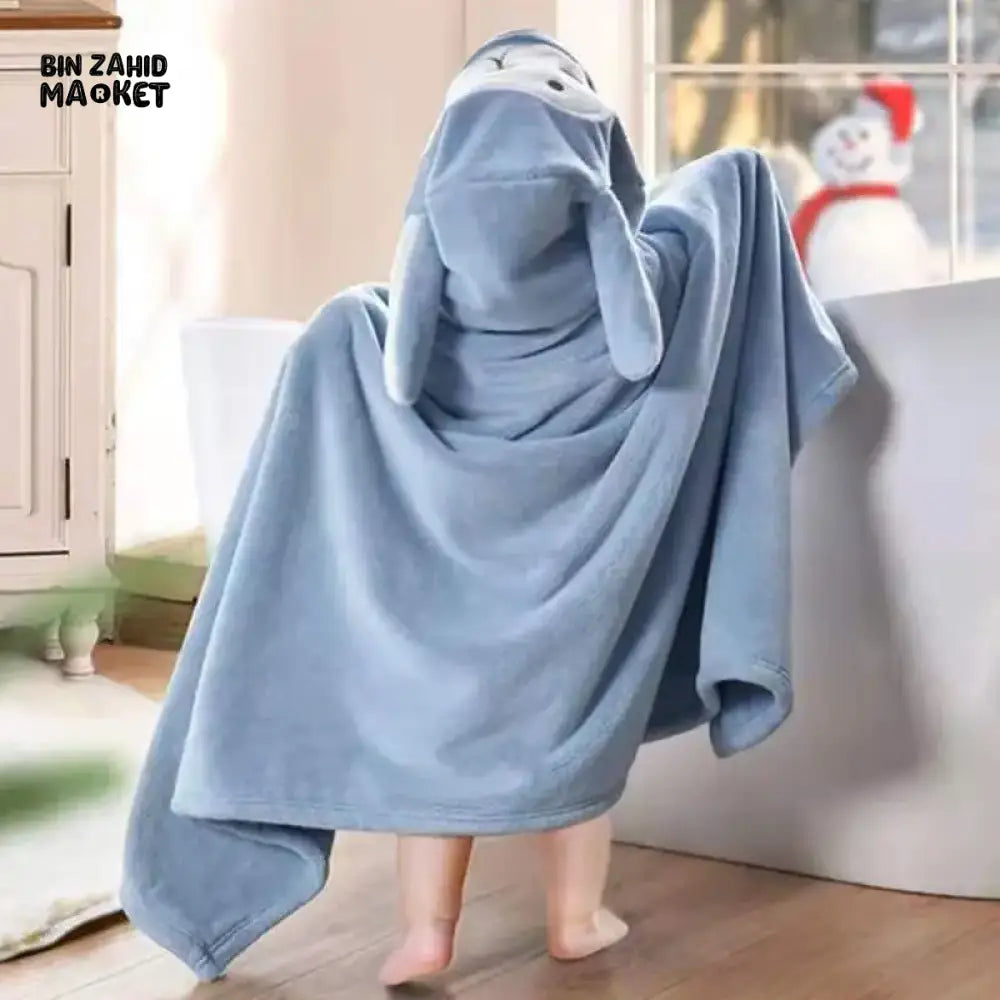 ULTRA SOFT BABY TOWEL – HOODED ROBE PURE COTTON COZY BLANKET - 65CM X 135CM SIZE