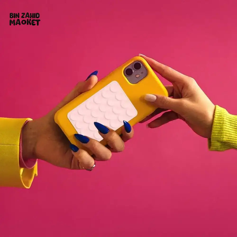 UNIVERSAL SUCTION PHONE MAT — STRONG GRIP WALL STAND WITH BACK STICKER