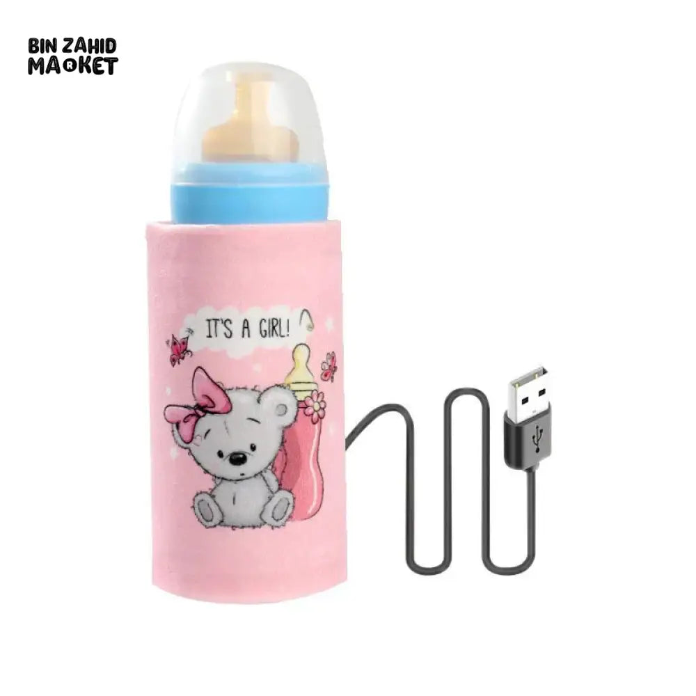 USB FEEDER WARMER Pink Bear