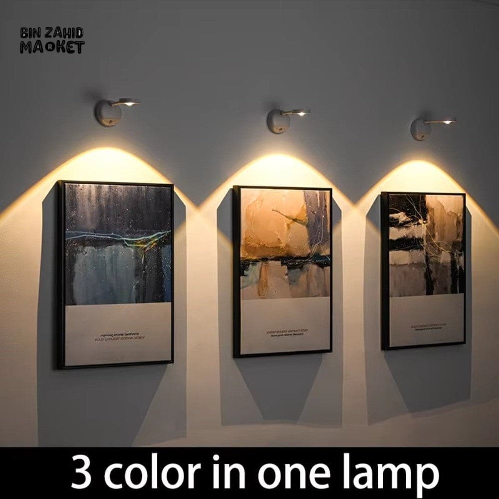 USB RECHARGEABLE WIRELESS WALL LIGHT – SMART HUMAN DETECTION MOTION-ACTIVATED DIMMABLE ENERGY-SAVING LED