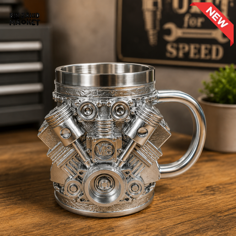V8 ENGINE DESIGN CERAMIC MUG