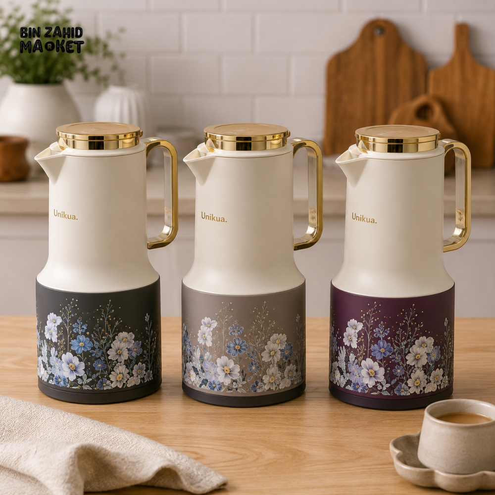 VACUUM INSULATED HOT & COLD FLORAL THERMAL JUG 1.0 LITER 1-PIECE