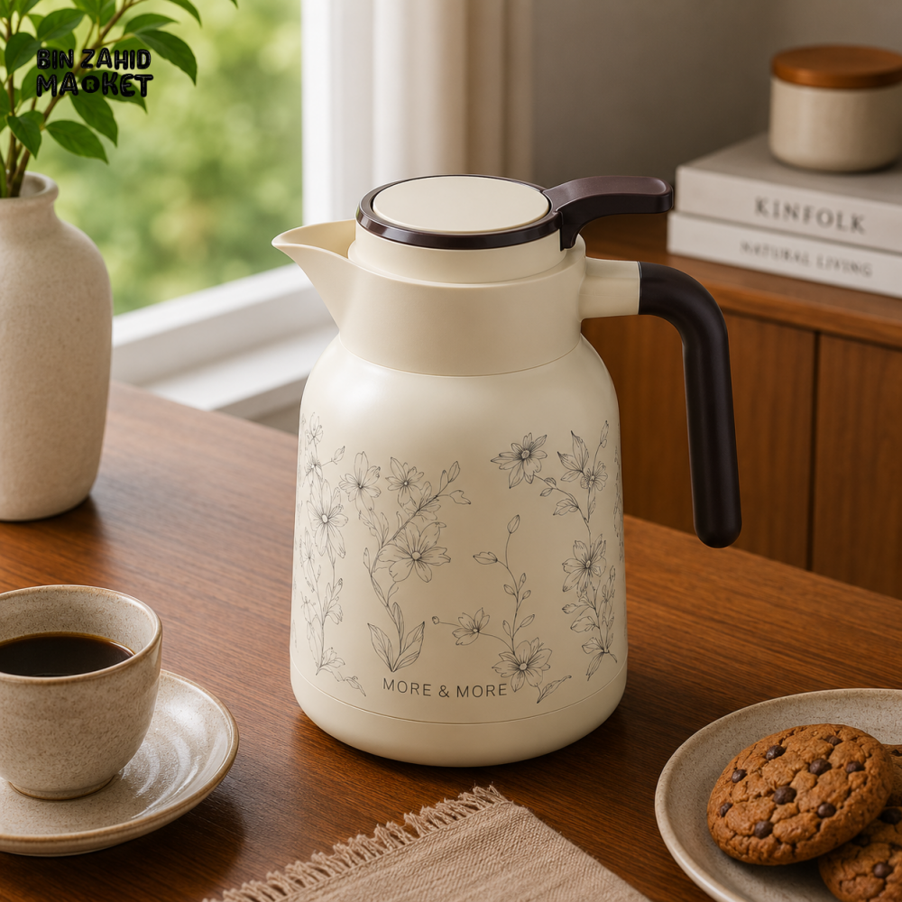 VACUUM INSULATED HOT & COLD FLORAL THERMAL JUG 1.5 LITER 1-PIECE