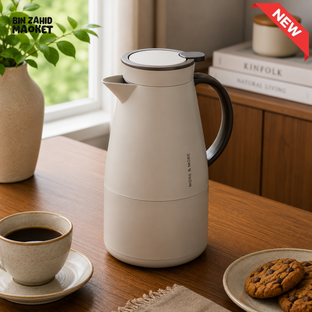 VACUUM INSULATED HOT & COLD THERMAL JUG 1.5 LITER 1-PIECE - WHITE
