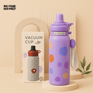 VACUUM INSULATED WATER BOTTLE 620ML STYLISH & DURABLE - PURPLE