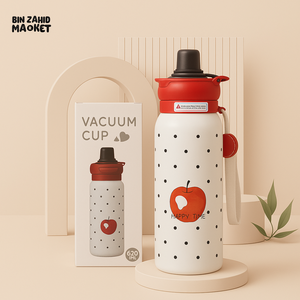 VACUUM INSULATED WATER BOTTLE 620ML STYLISH & DURABLE - WHITE
