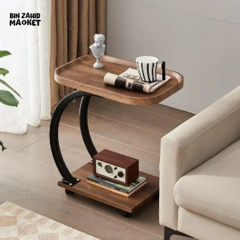 VERSATILE C-SHAPED SIDE TABLE FOR DINNING