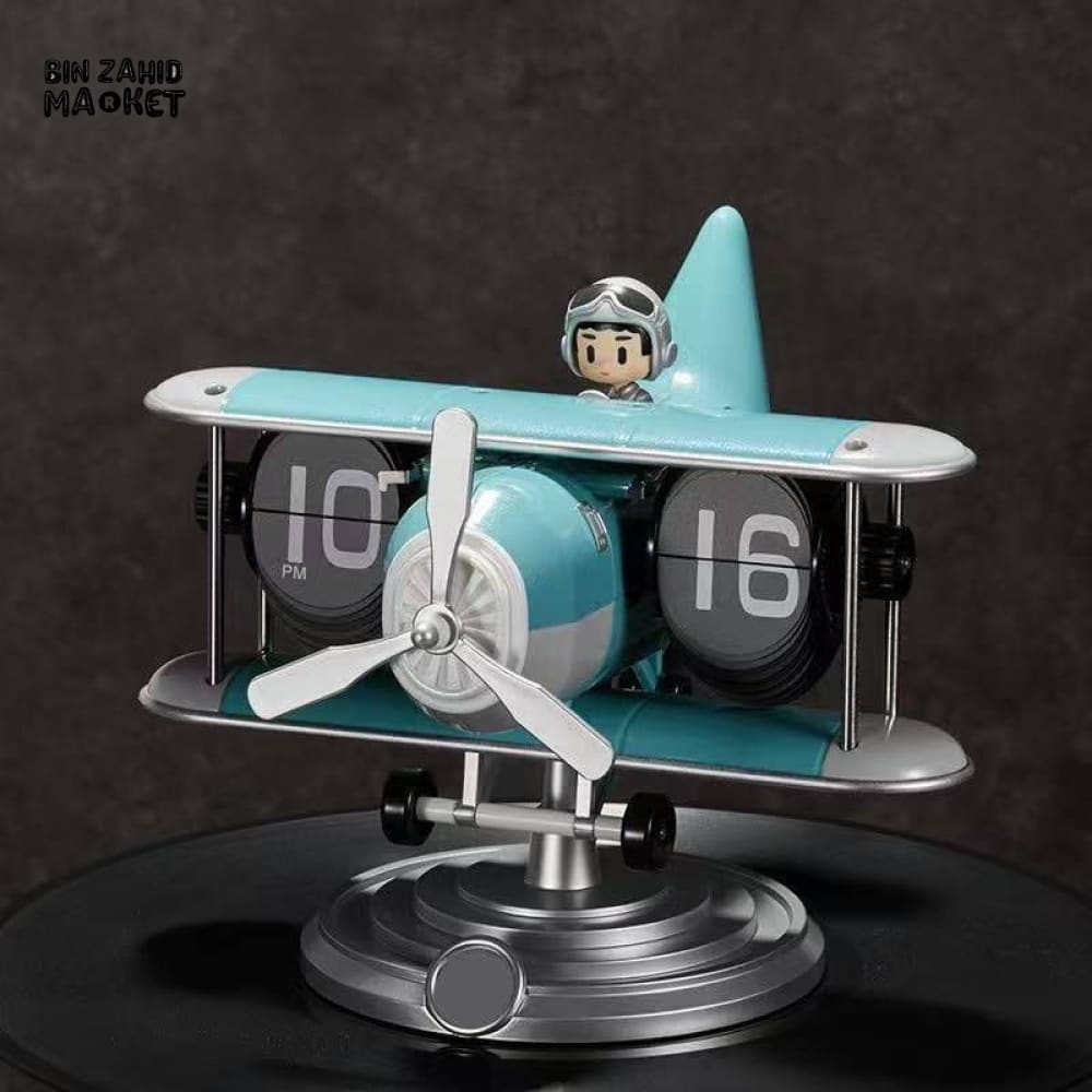 VINTAGE AIRCRAFT PROPELLER FLIP CLOCK – CREATIVE HOME & OFFICE GIFT