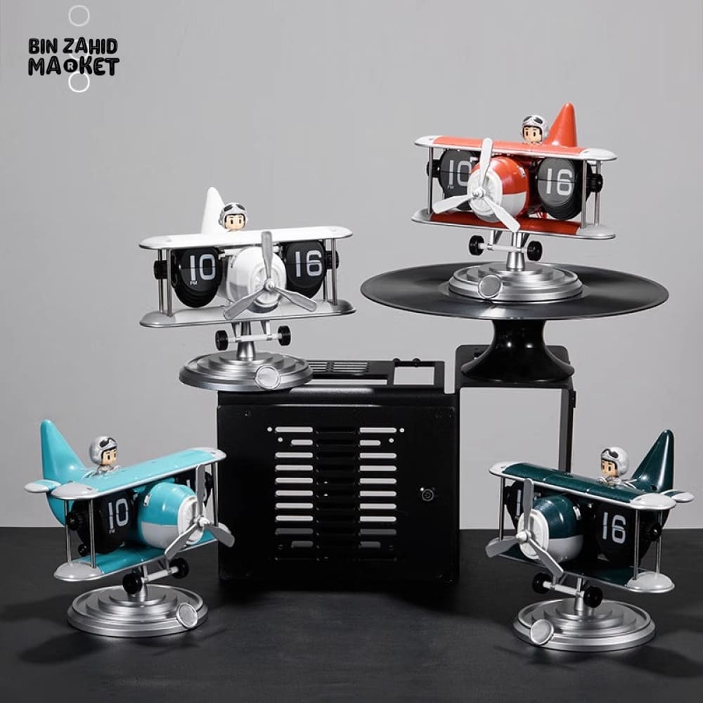 VINTAGE AIRCRAFT PROPELLER FLIP CLOCK – CREATIVE HOME & OFFICE GIFT