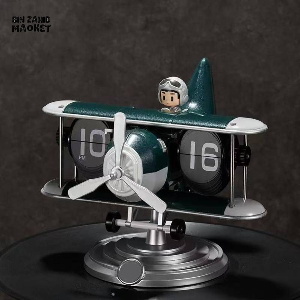 VINTAGE AIRCRAFT PROPELLER FLIP CLOCK – CREATIVE HOME & OFFICE GIFT
