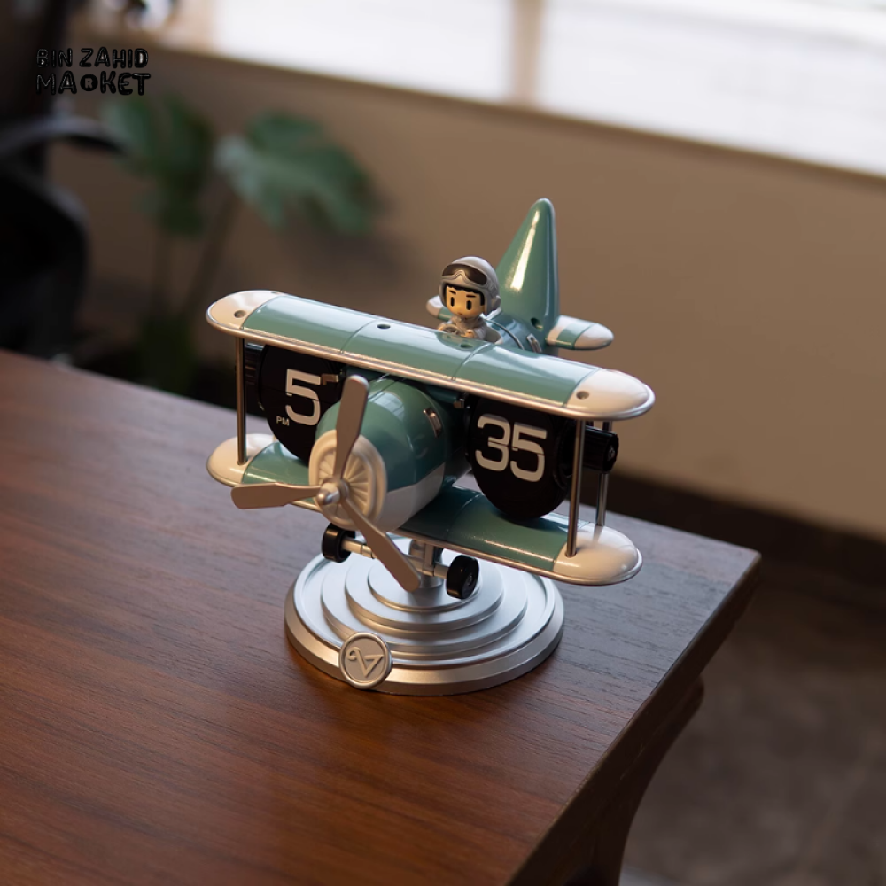 VINTAGE AIRCRAFT PROPELLER FLIP CLOCK – CREATIVE HOME & OFFICE GIFT