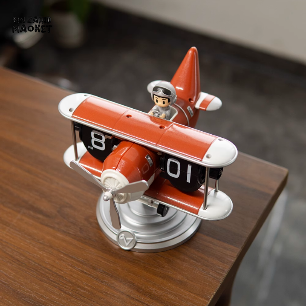 VINTAGE AIRCRAFT PROPELLER FLIP CLOCK – CREATIVE HOME & OFFICE GIFT