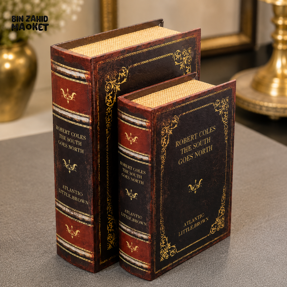 VINTAGE BOOK STYLE DECORATIVE STORAGE BOX SET
