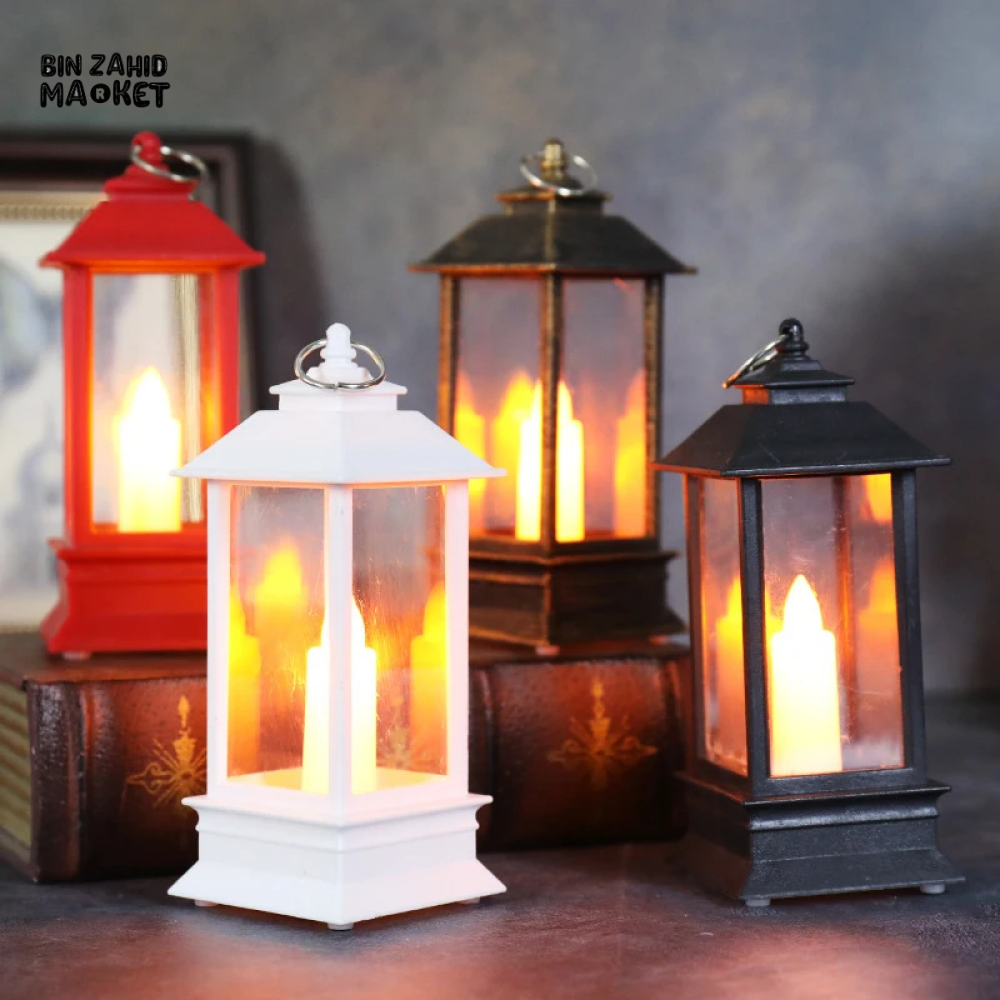 VINTAGE MINI HANGING LED LANTERN FLAMELESS CANDLE CELL OPERATED