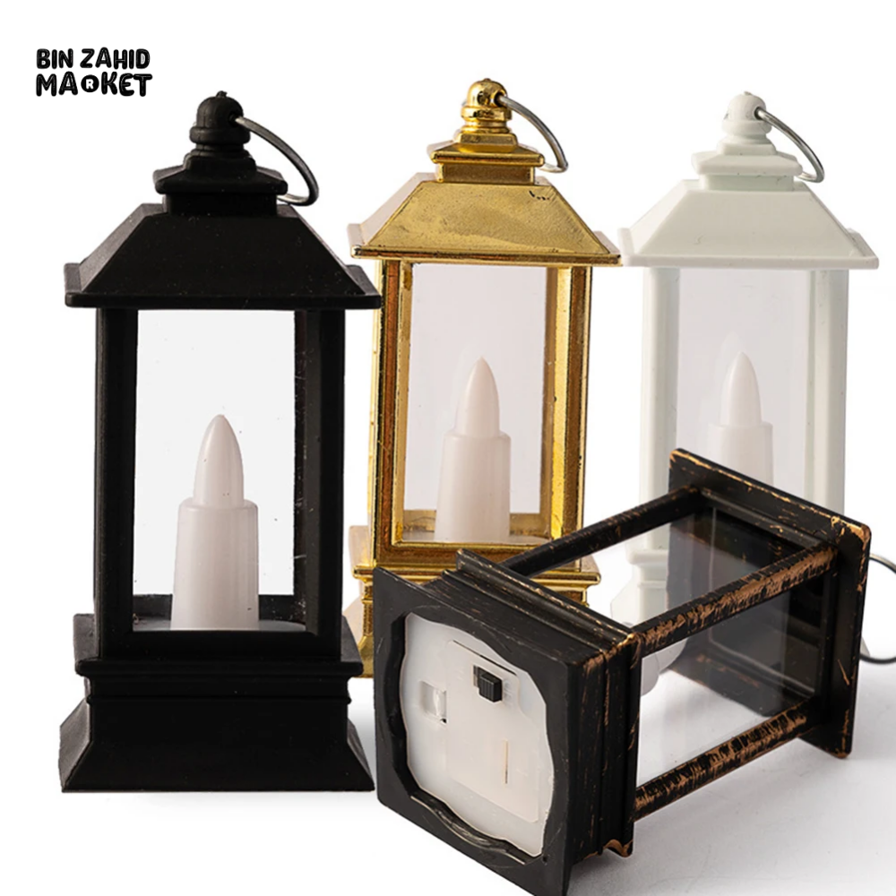 VINTAGE MINI HANGING LED LANTERN FLAMELESS CANDLE CELL OPERATED
