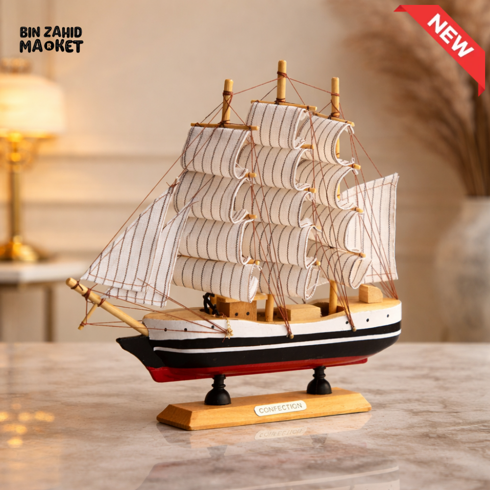 VINTAGE NAUTICAL SAILING SHIP DECORATIVE PIECE - SAIL INTO ADVENTURES