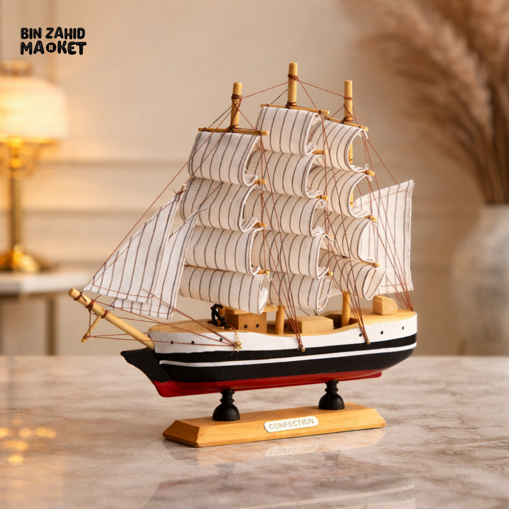 VINTAGE NAUTICAL SAILING SHIP DECORATIVE PIECE - SAIL INTO ADVENTURES