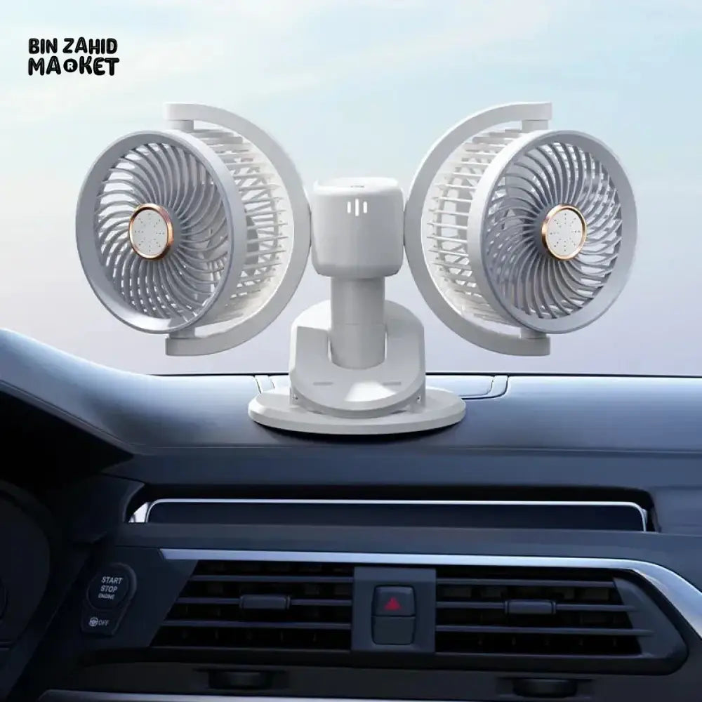 VOICE-CONTROLLED USB DUAL-HEAD FAN WITH LIGHT & TIMER