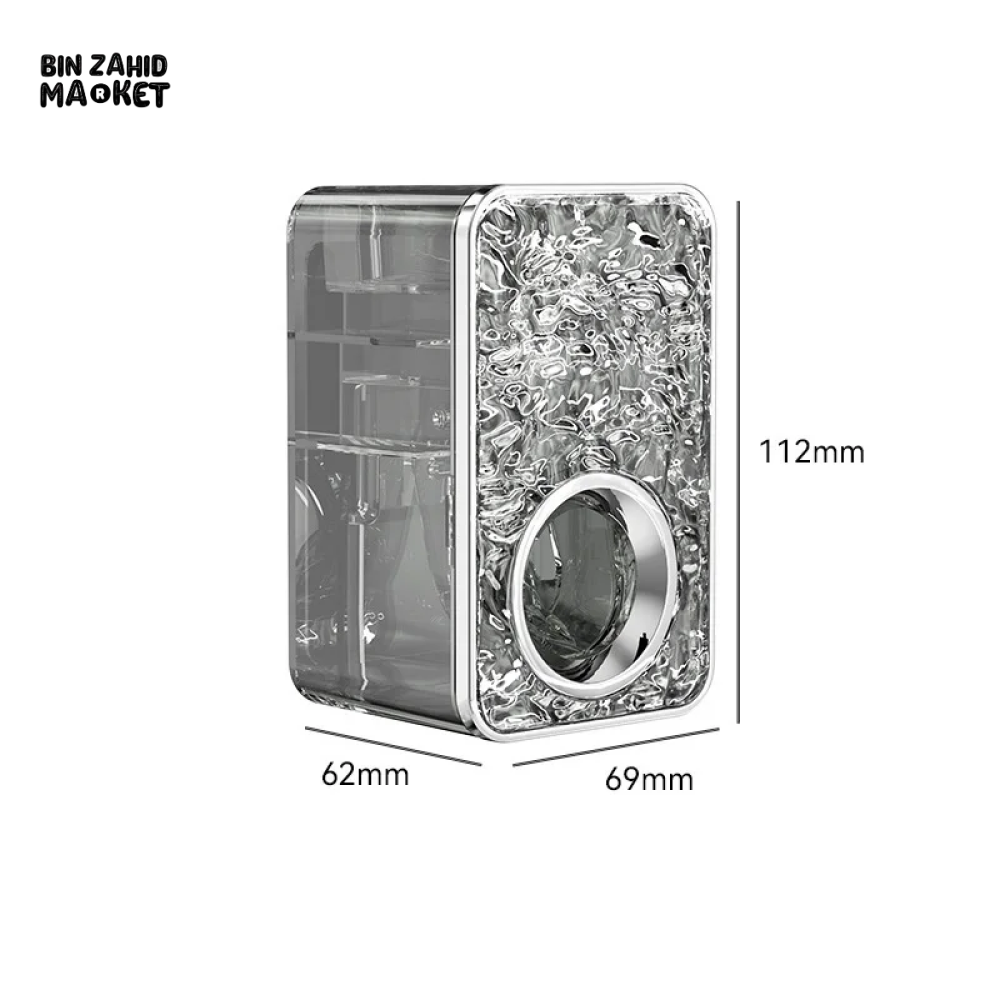 WALL MOUNTED AUTOMATIC TOOTHPASTE DISPENSER & TOOTHBRUSH HOLDER – BATHROOM ORGANIZER WITH STORAGE RACK