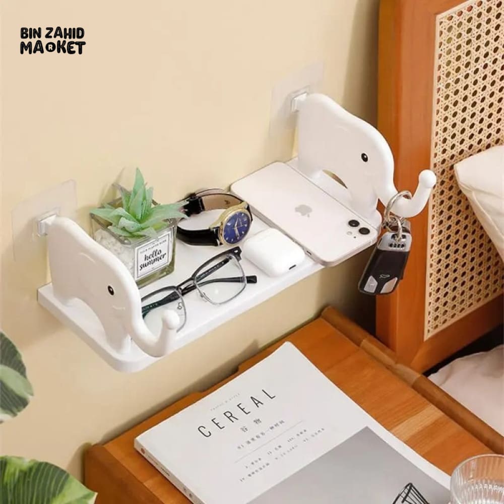 WALL MOUNTED ELEPHANT STORAGE RACK