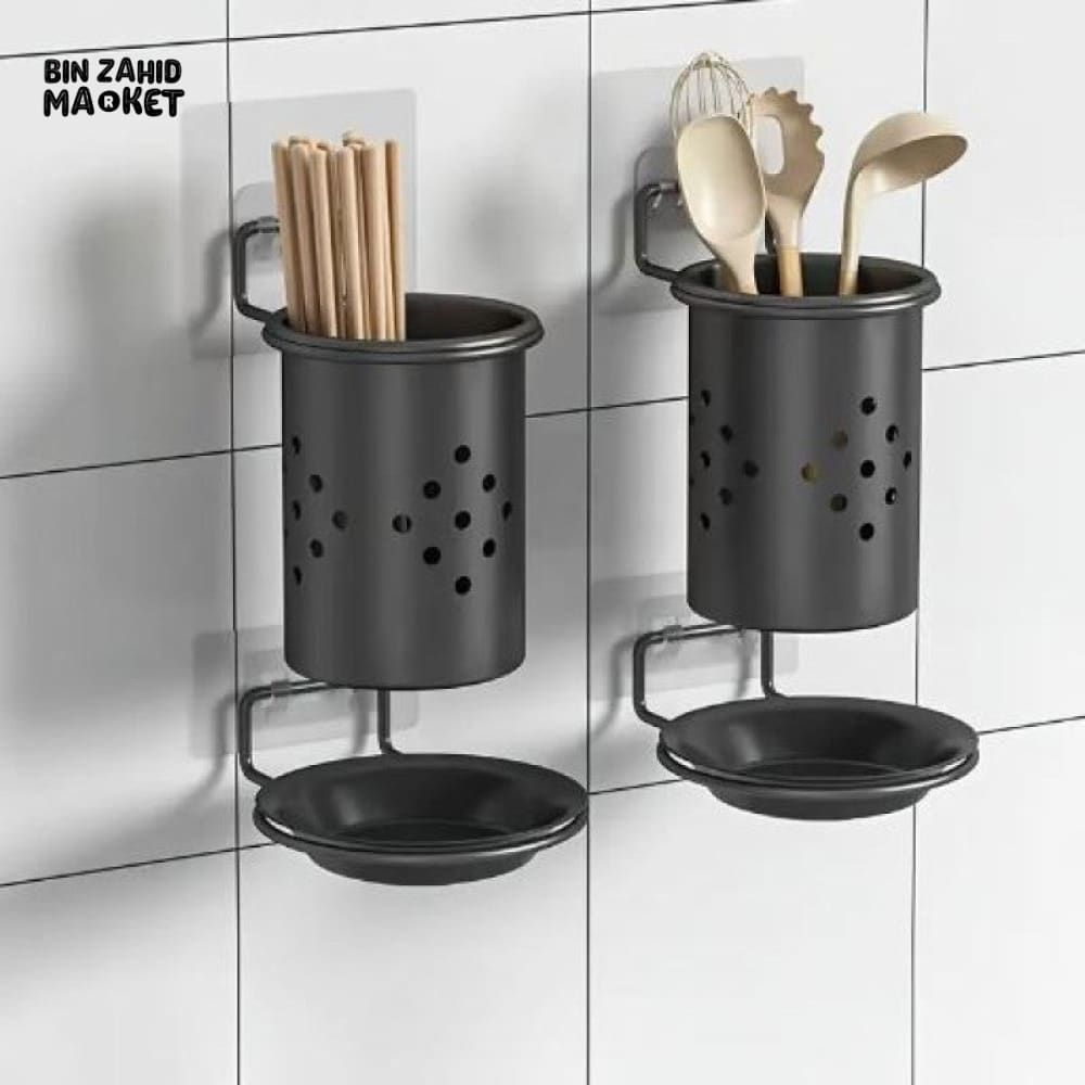 WALL-MOUNTED KITCHEN UTENSIL HOLDER WITH ADJUSTABLE DIVIDERS – STYLISH & SPACE-SAVING ORGANIZER