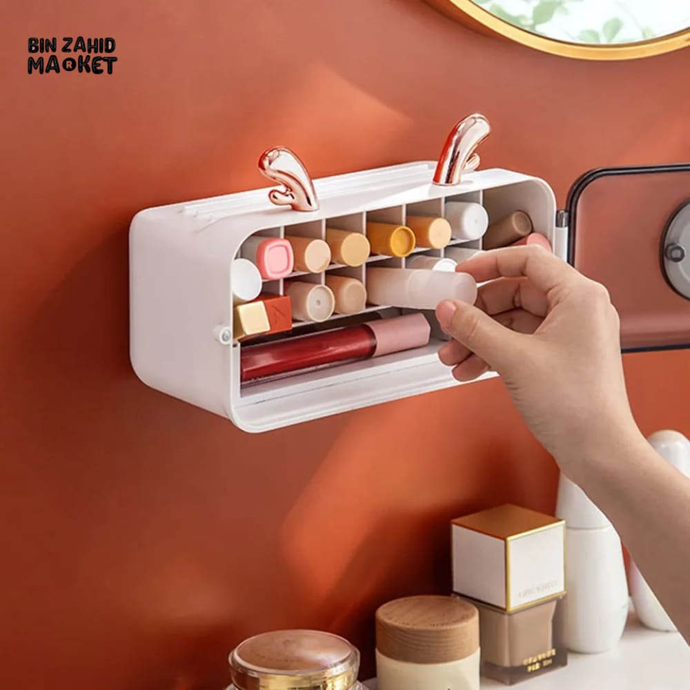 WALL MOUNTED LIPSTICK STORAGE BOX White