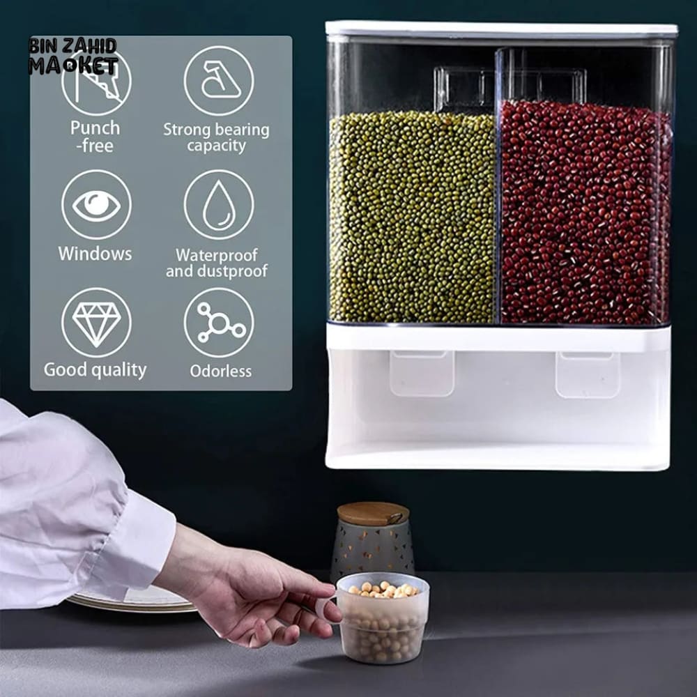 WALL MOUNTED PUNCH FREE RICE & CEREAL DISPENSER